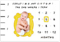Friends Baby Milestone Blanket, TV Show Merchandise Gift for Baby Shower, Newborn Essentials Photo Props for Age and Growth, Yellow Frame Included, 50'' X 60''