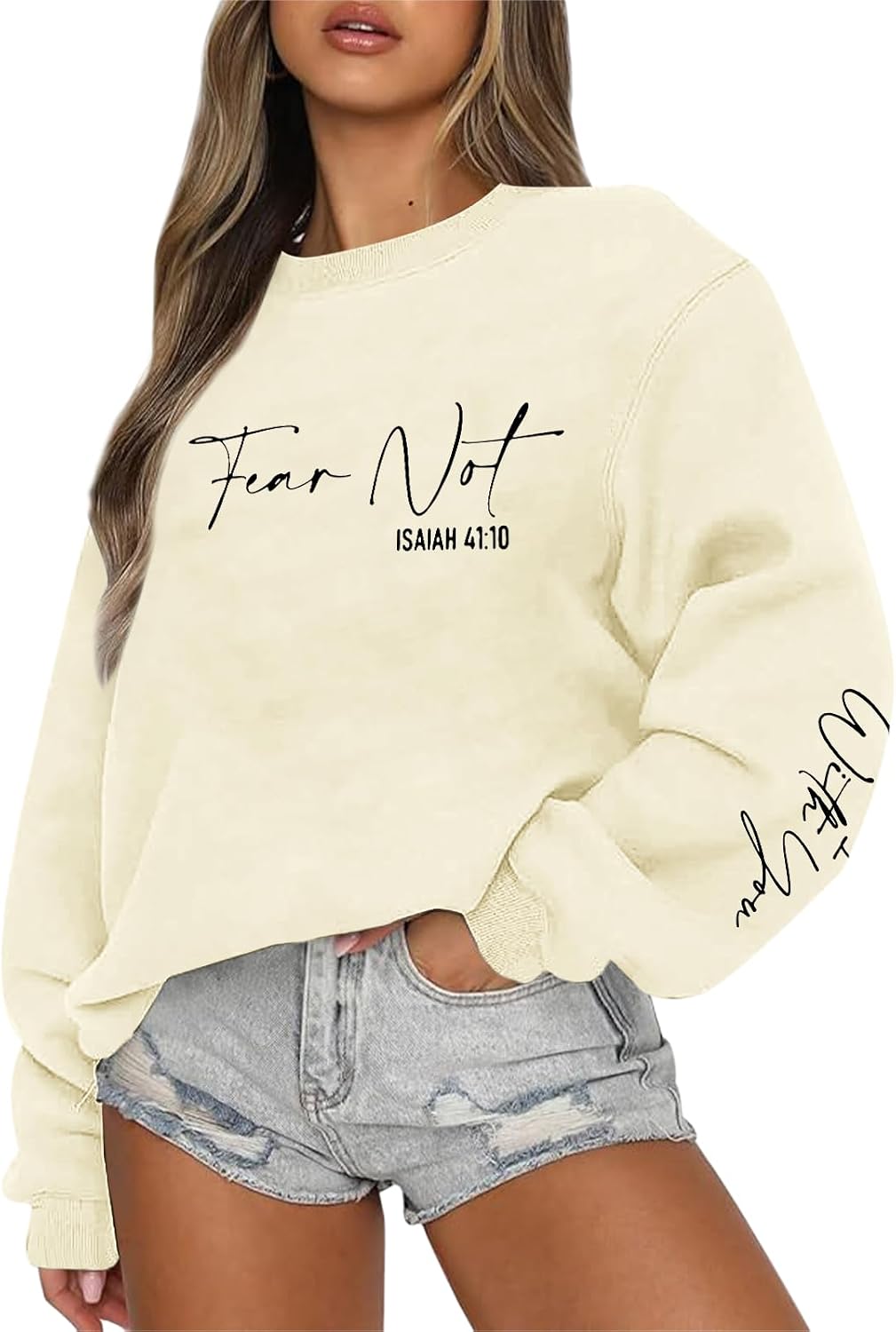 Christian Jesus Faith Sweatshirts for Women Religious Bible Verse God Sweatshirt Graphic Inspirational Cotton Hoodies