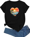Women's T-Shirt Short Sleeve Crewneck Graphic Tees Printed Casual Summer Tops