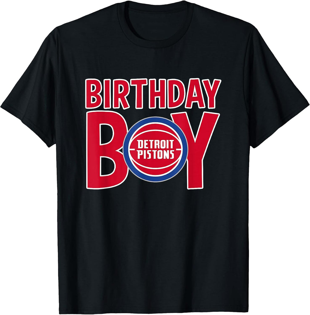 NBA Birthday Boy Detroit Pistons Retro Logo T-Shirt