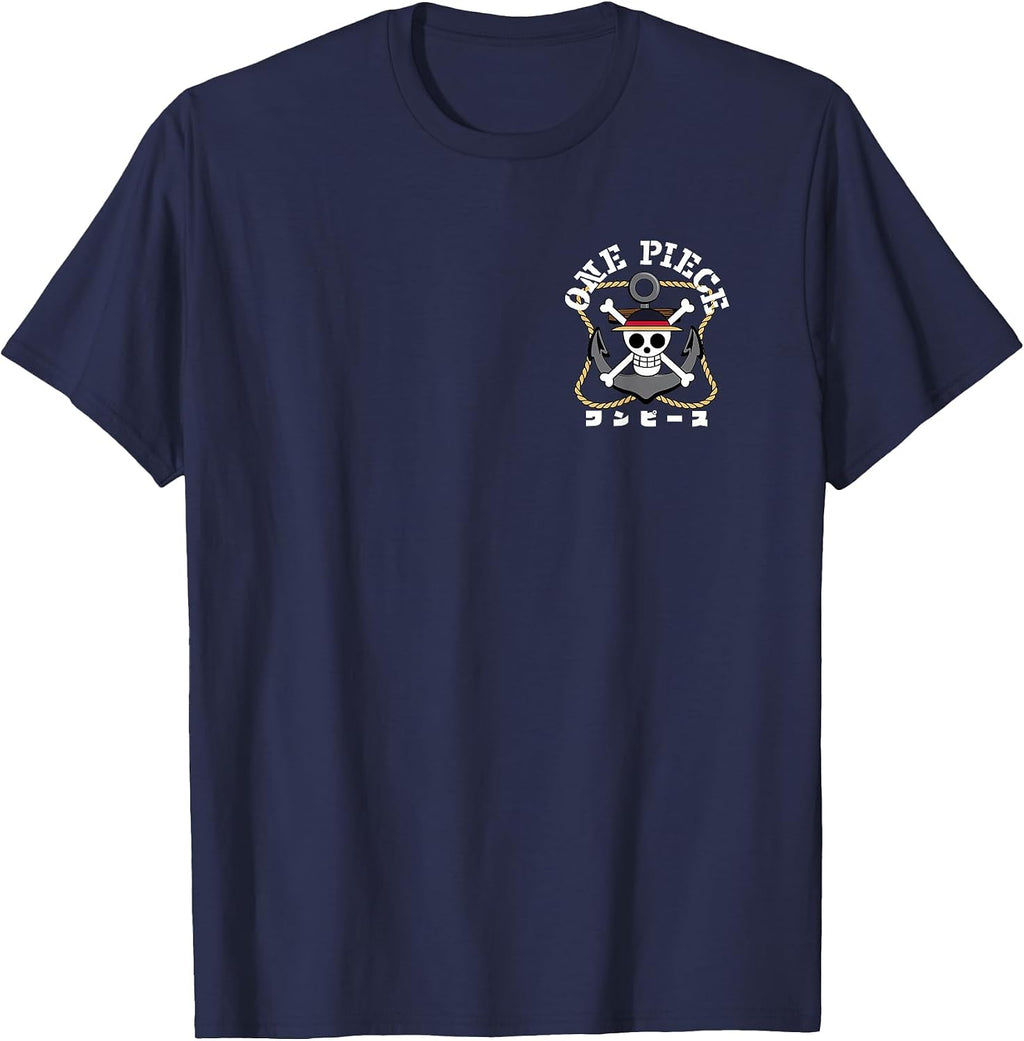 Anime Front and Back Anchor Logo and Crew Items T-Shirt
