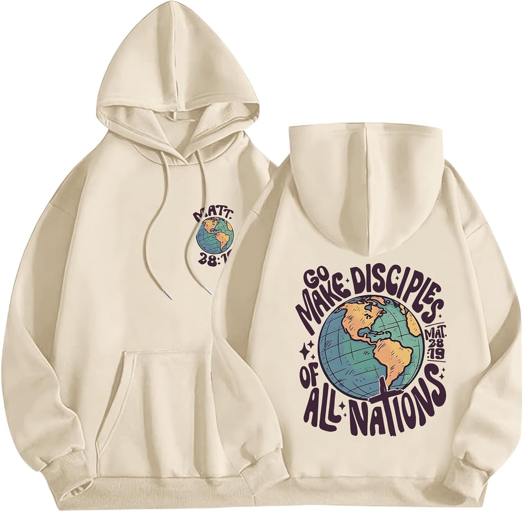 Christian Bible Verse Hoodies for Women Jesus Faith God Feece Hoodie Religious Inspirational Graphic Sweatshirts Top