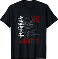 T-Shirt for Men - Anime Graphic with Kunai Kanji Design - Black, Short Sleeve, Size S