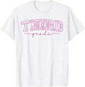 Back to School 3rd Third Grade Toile Pink Floral Teacher T-Shirt
