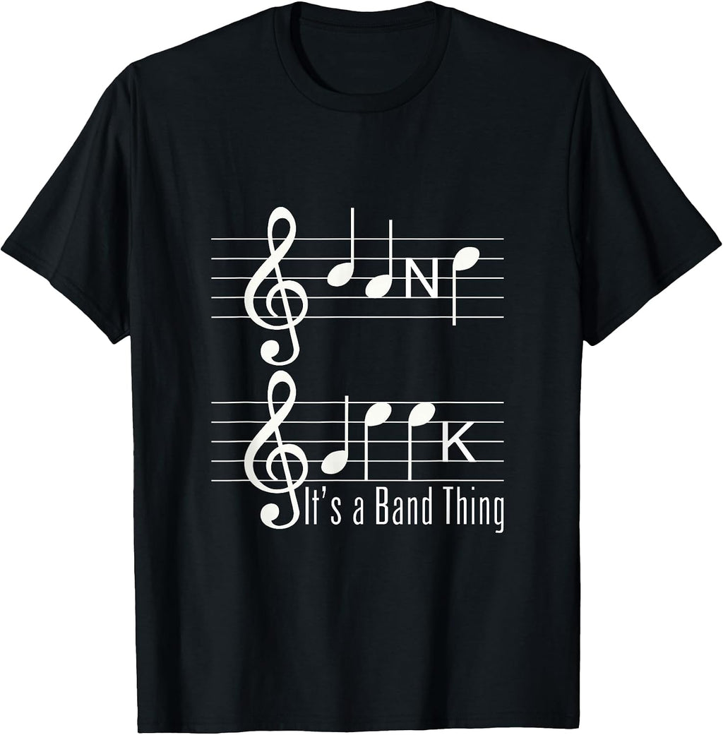 Musicians Band Geek Music Notes Spelling Funny T Shirt T-Shirt