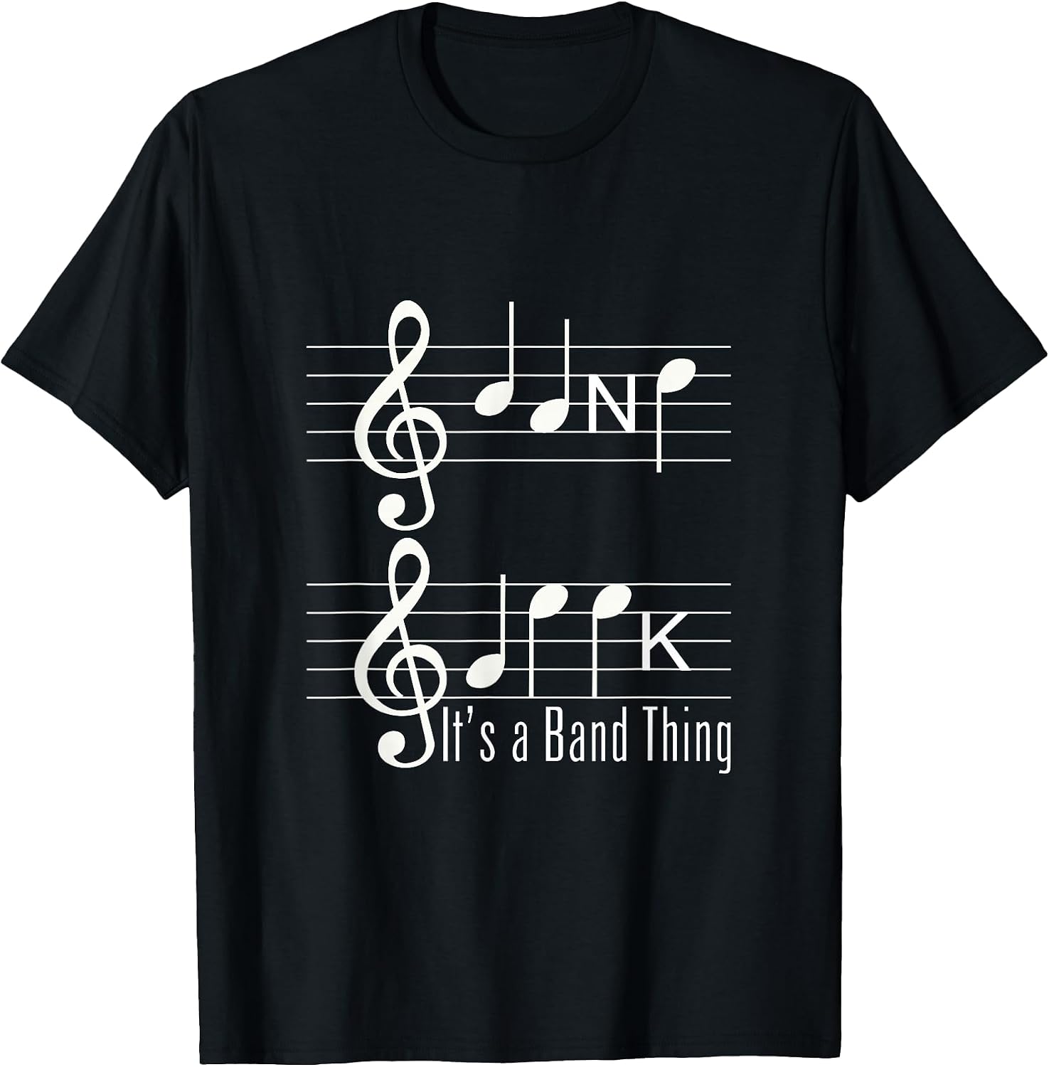 Musicians Band Geek Music Notes Spelling Funny T Shirt T-Shirt