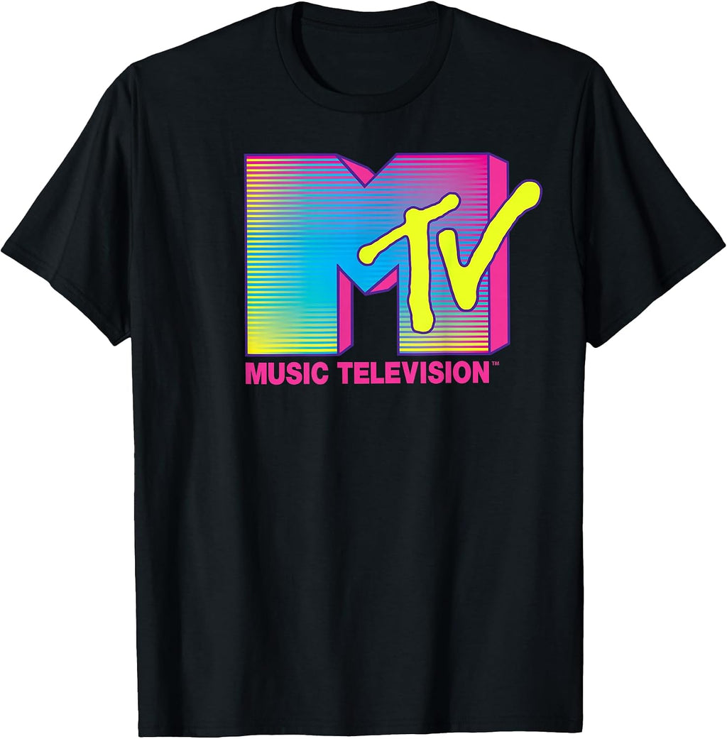 Logo Fluorescent Colors Retro Design T-Shirt