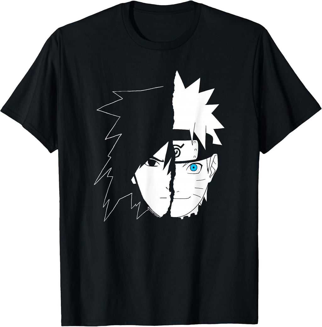 Sasuke Split Face Anime T-Shirt