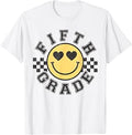 Retro Groovy Fifth Grade Back to School 5th Grade Teachers T-Shirt