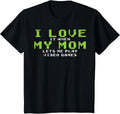 Kids Gamer Love My Mom Lets Me Play Video Games Funny Gaming Boys T-Shirt