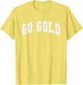 Retro Let's GO Gold Team Motivational War Game Spirit Week T-Shirt