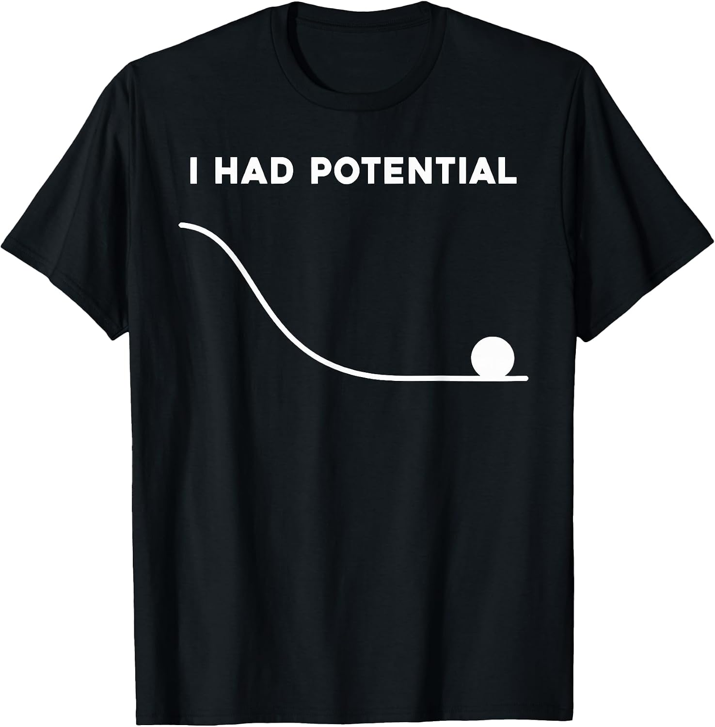 I Had Potential Funny Sarcastic Minimal Quote T-Shirt