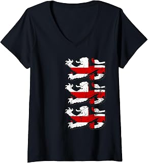 Women's 3 Lions Flag V-Neck T-Shirt