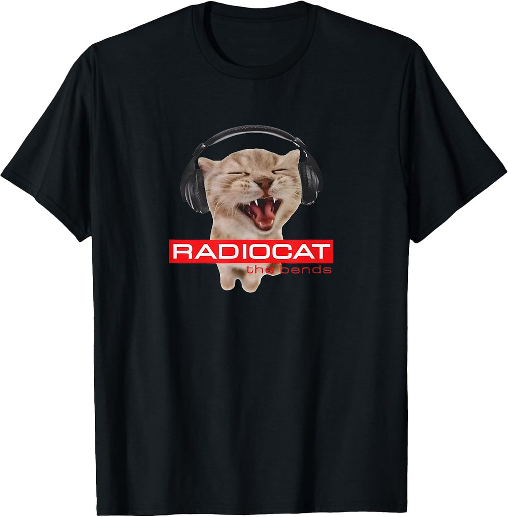 Kitten Headphones Cat Tech House Music Funny Cat Lover T-Shirt