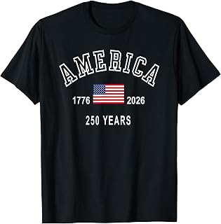 America 250 Years 1776 2026 USA United States Flag 4th July T-Shirt