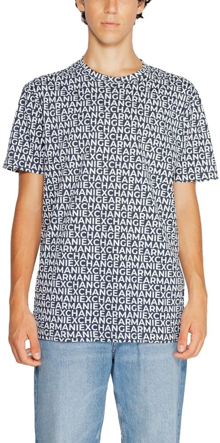 Men's All Over Logo Print Regular Fit Tee