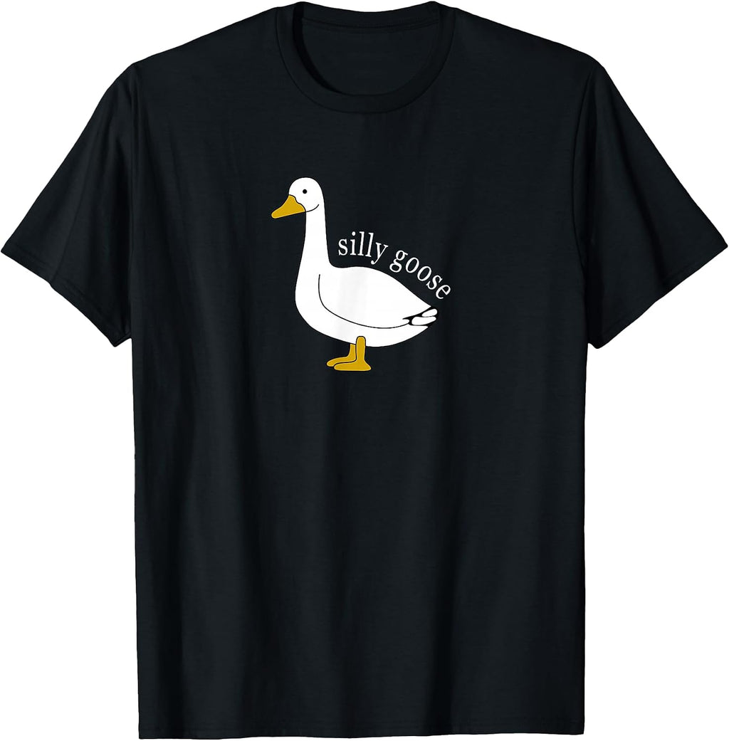 Funny Silly Goose Meme Cute Goose Aesthetic Trendy Clothing T-Shirt