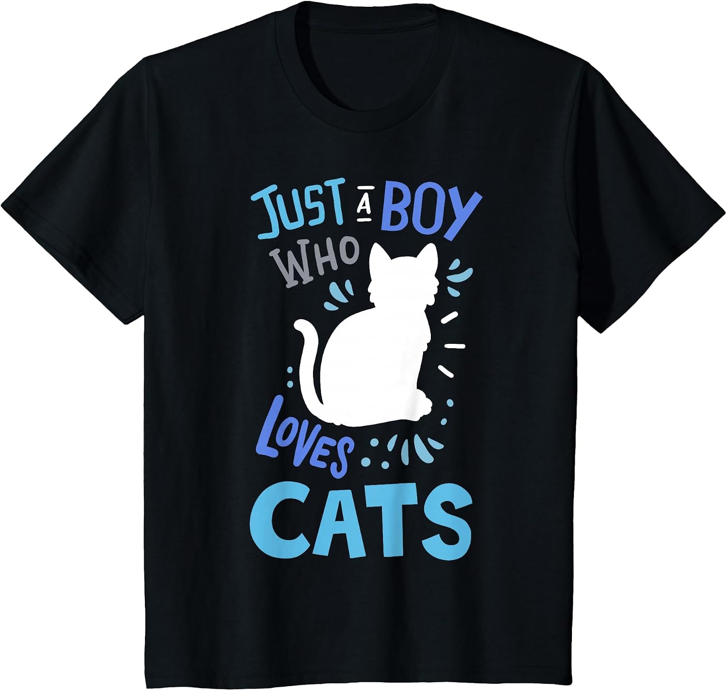 Kids Cat Just A Boy Who Loves Cats for Cat Lovers T-Shirt