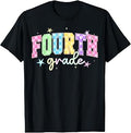 Back to School Checkered Fourth Grade Team Teacher Students T-Shirt