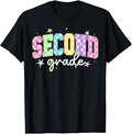 Back to School Checkered Second Grade Team Teacher Students T-Shirt
