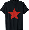 Grunge Alternative Distressed Red Star 90s Rock Band Music T-Shirt