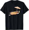 Hot Dog Dachshund Beach Summer Funny Wiener Dog Relax T-Shirt