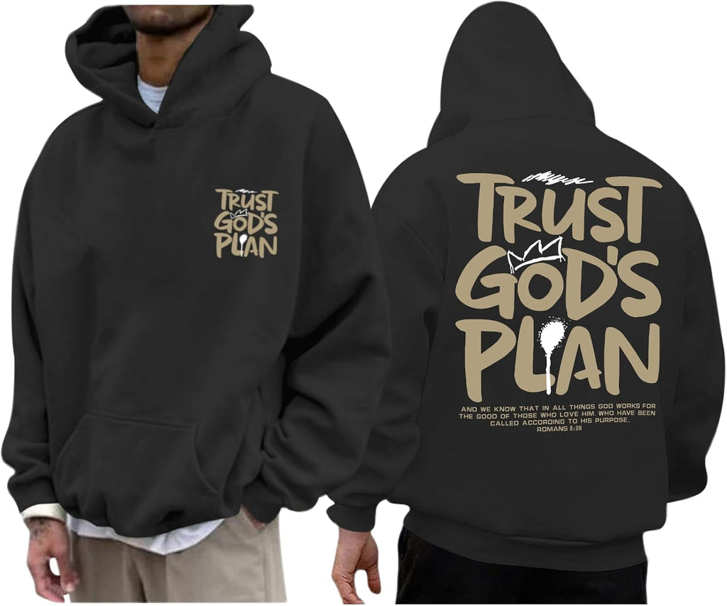 Christian Hoodies for Men Jesus Hoodie Religious God Sweatshirts Faith Bible Verse Sweatshirt Inspirational Pullover