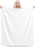 Customized Blanket with Photos Text Name Personalized Blankets Gifts for Girlfriend Husband Wife Mom Dad Brothers and Sisters, White, 60"x80"