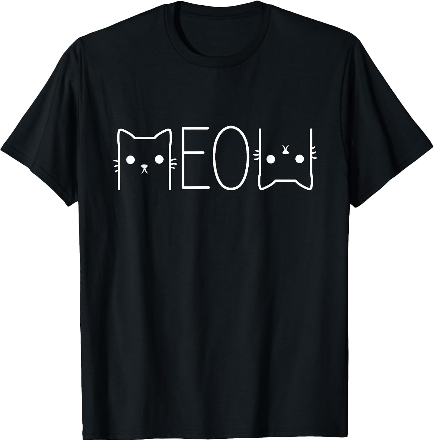 Funny Meow Graphic Merch Casual Cat Lover Cute Cat Meme T-Shirt
