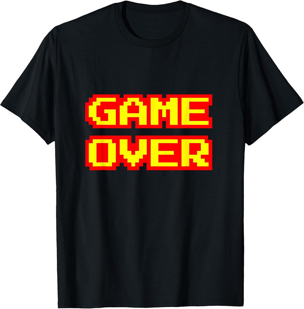 Game Over Vintage Retro Arcade Video Games Gaming Gift T-Shirt