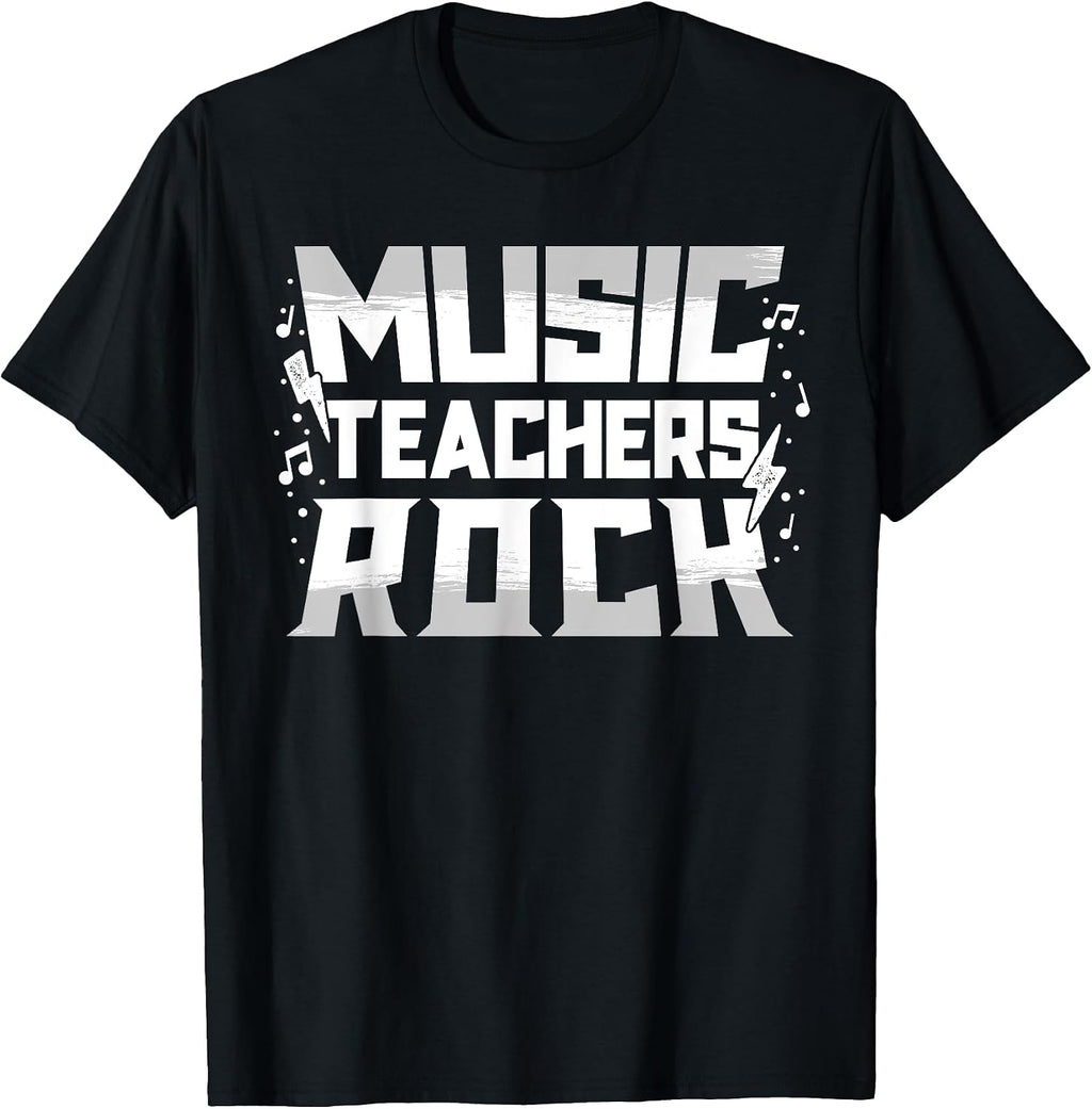Music Teachers Rock School Appreciation Gift Choir Band Men Women Girls Kids T-Shirt