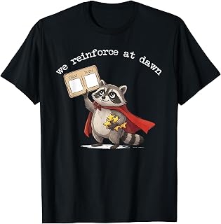 We Reinforce At Dawn Funny Raccoon ABA Behavior Therapist T-Shirt