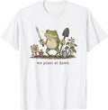 Women We Plant at Dawn Funny Gardening Frog Gardener Farmer T-Shirt