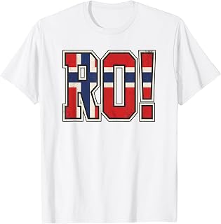 Norwegian Flag Letters Soccer Match Fan Celebration Art T-Shirt