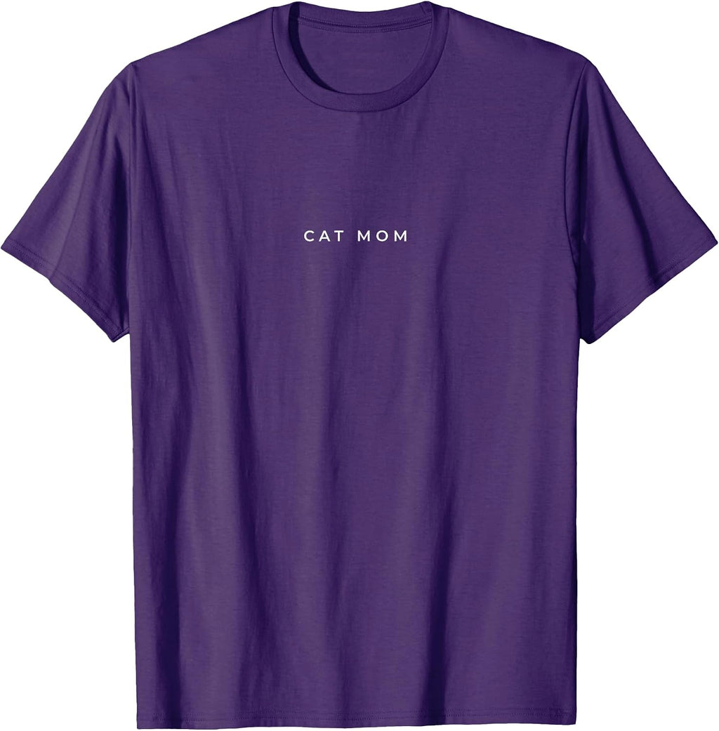 Cat Mom Cat Lover Funny Cat Minimalist Subtle Cat T-Shirt