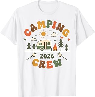Camping Crew Retro Family Matching Camp Group Squad Team T-Shirt