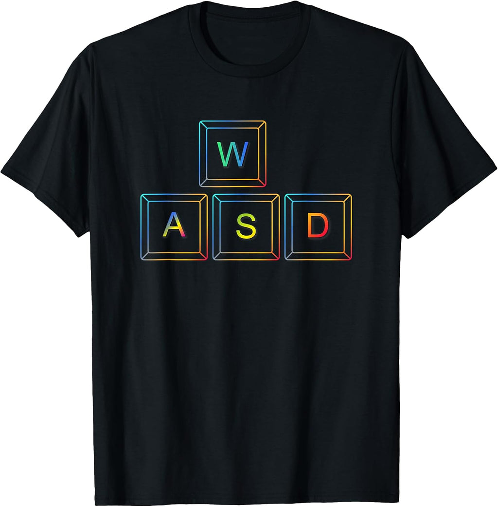 WASD RGB PC Gaming Gift Shirt for Computer Gamers T-Shirt