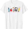 Cute School Supplies Back to School Teacher Kids First Day T-Shirt