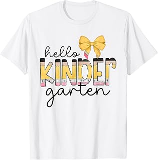 Hello Kindergarten Team Kinder Back to School Teacher Kid T-Shirt