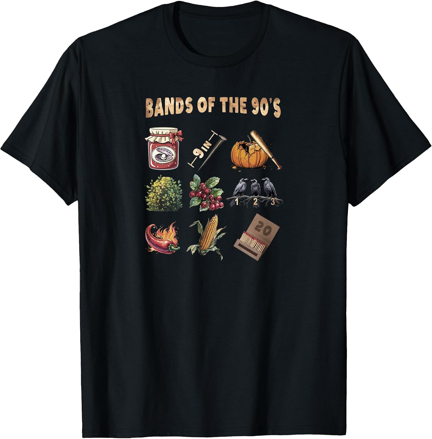 Vintage Style Design Popular Music Bands of The 90's Band T-Shirt