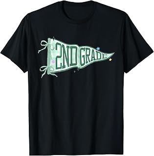 Coquette Pennant Flag Back to School 2nd Grade Teacher Kids T-Shirt