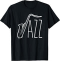 Cool Saxophone For Men Women Jazz Music Band Musician Player T-Shirt
