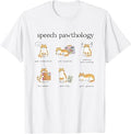 Speech Pawthology Funny SLP Cat Speech Therapy Pathologist T-Shirt