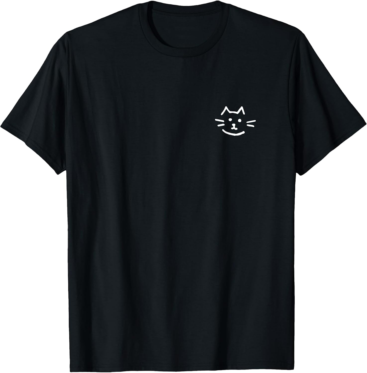 Cute Cat Face - Minimalist Subtle Graphic Kitten Lover T-Shirt