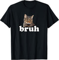Bruh Bro Kids Mens Womens Brown Tabby Cat Lover T-Shirt
