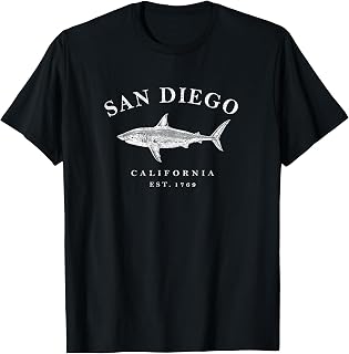 San Diego California Shark Boys Girls Mens Travel Souvenir T-Shirt