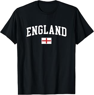 Vintage England Flag English Retro Mens Womens Kids Souvenir T-Shirt