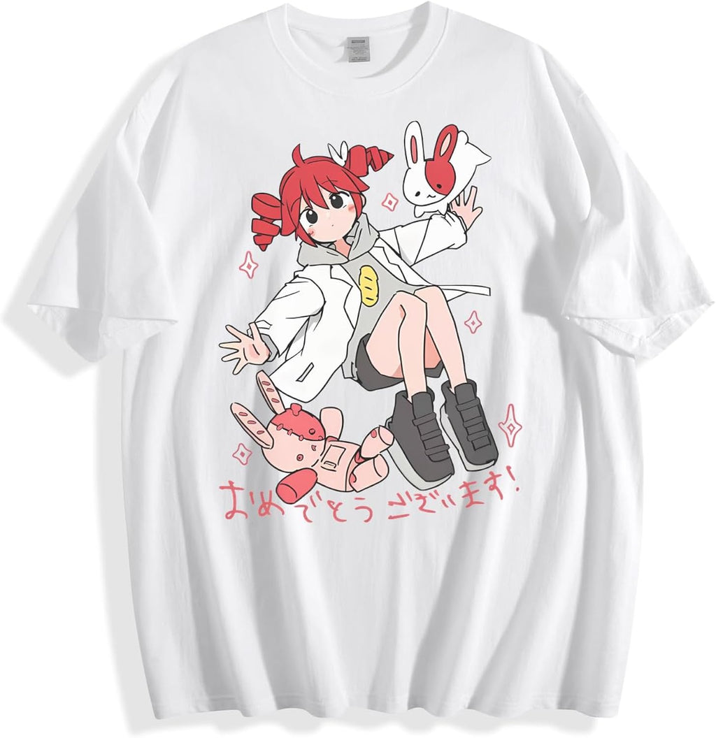 OFFICLA Kasane Teto Anime Oversized Graphic T-Shirt - Kawaii UTAU Vocaloid Merch
