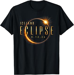 Iceland 2026 Total Eclipse 08 12 26 Solar Eclipse Totality T-Shirt