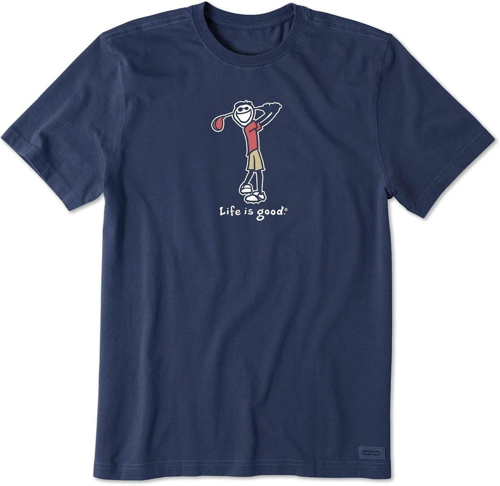 Men's Crusher Tee Shirt, Short Sleeve Cotton Graphic T-Shirts, Golf Jake